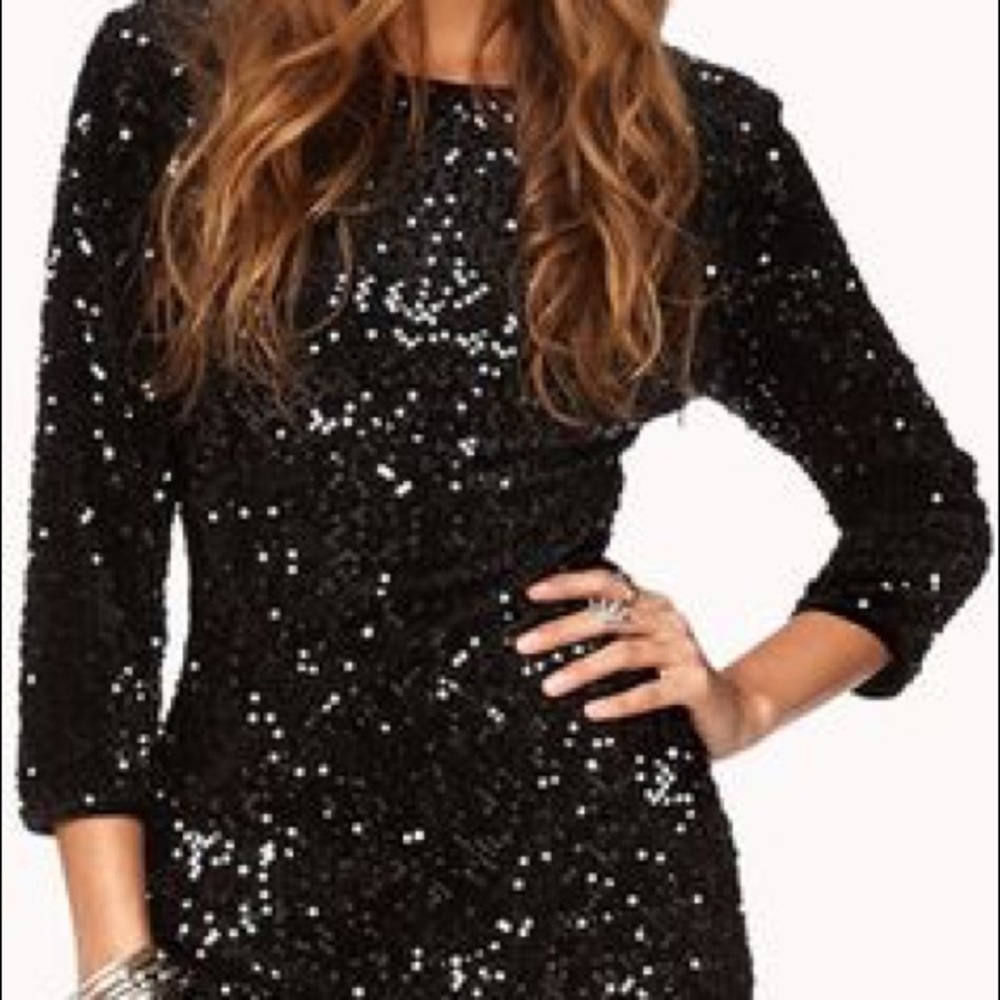 👗Forever 21 Little Black Dress Sequins